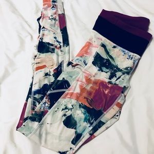 Lululemon Floral Watercolor Running Tights